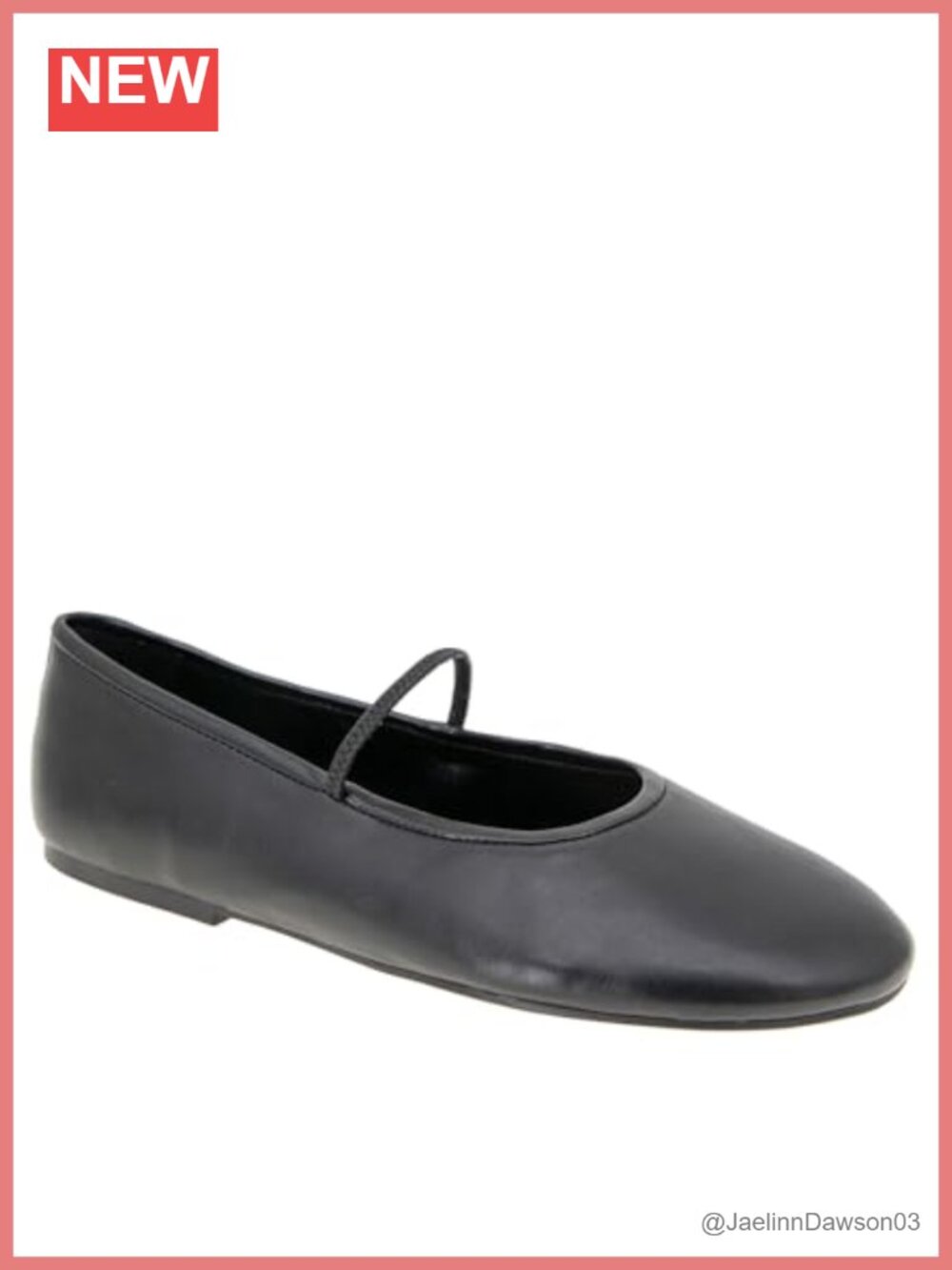 Faux Leather Ballet Flats with Memory Foam, Slip-On